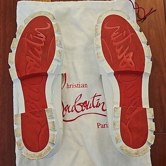 Christian Louboutin Loafer Patent Leather Rubber Sole Brunch Spring Wedding 40 - Picture 3 of 9